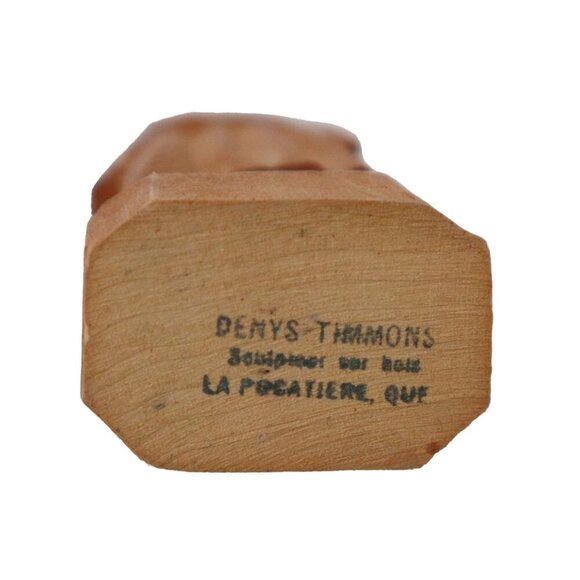 Hand Carved Wooden Figurines Denys Timmons G Hovington - Quebec Art - Vintage Pa - Picture 6 of 8